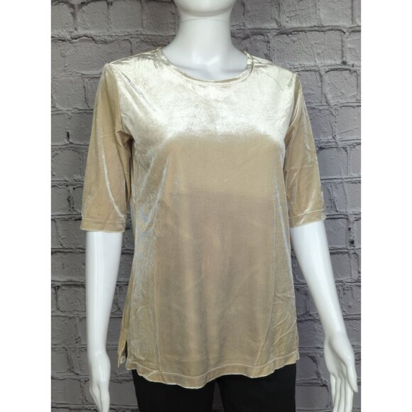 Vintage Jessica Holbrook Size S Set of 2 Stretch Velvet Half Sleeve Tops - Picture 7 of 11